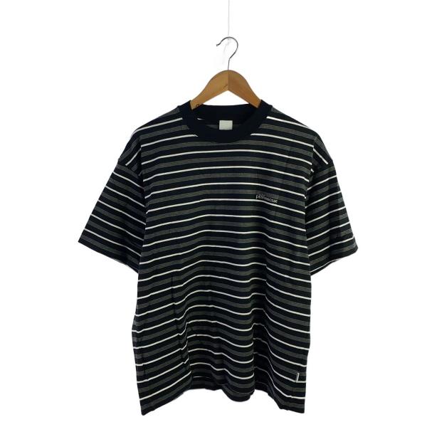 plllllleeeasse◇Tシャツ/M/コットン/BLK/ボーダー/25pls-c002 