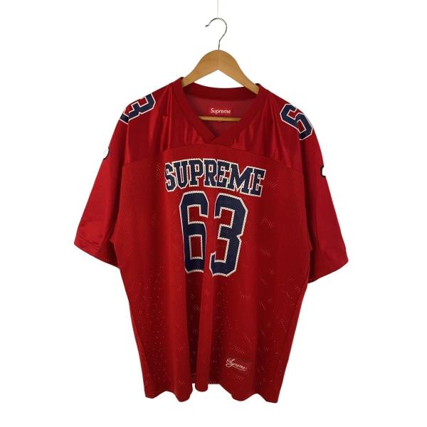 Supreme◇25AW/Bones Football Jersey/Tシャツ/XL/ポリエステル/RED