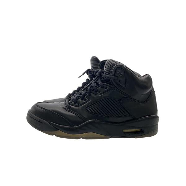 NIKE◆AIR JORDAN 5 RETRO PREM/エアジョーダンレトロプレミアム/ブラック/881432-010///