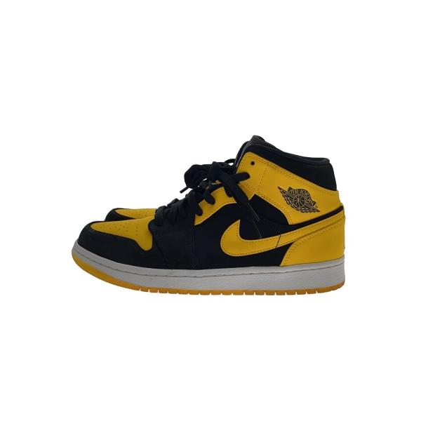 NIKE◆AIR JORDAN 1 MID/エアジョーダンミッド/ブラック/554724-035/26.5cm/BLK//