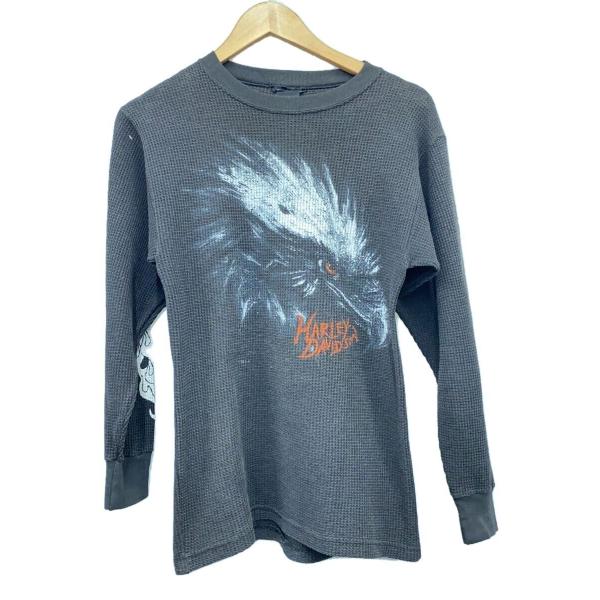 HARLEY DAVIDSON◇長袖Tシャツ/L/コットン/BLK/アニマル/RN72199
