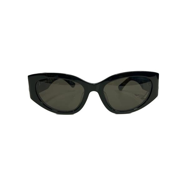 BALENCIAGA バレンシアガ BOSSY ROUND BBロゴテンプル サングラス 眼鏡 アイウェア ブラック BB0324SK BALENCIAGA◇BOSSY ROUND/BBロゴ/サングラス/オーバル/BLK/BLK/メンズ