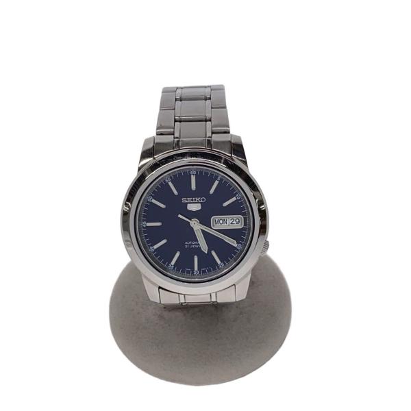 SEIKO★5 腕時計 自動巻き 21石 7S26-02S0 デイデイト SEIKO◇セイコーファイブ/21石/デイデイト/裏スケ/自動巻腕時計/BLK