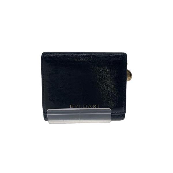 BVLGARI◇ビーゼロワン/3つ折り財布/レザー/BLK/メンズ// : セカンド
