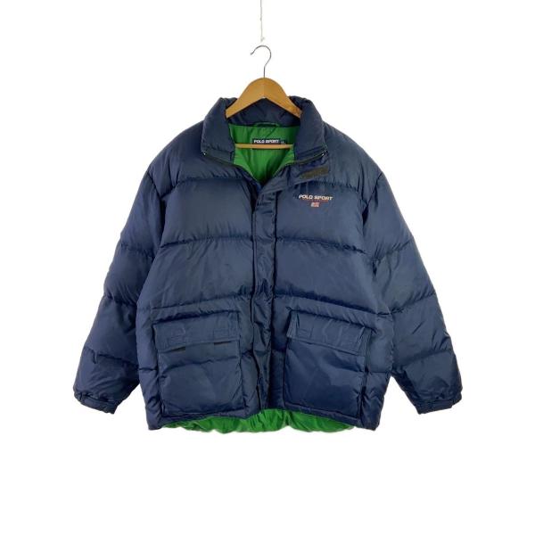 POLO SPORT◇ダウンジャケット/L/ナイロン/NVY/無地/25327509