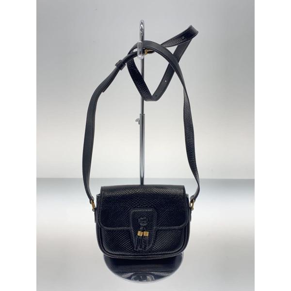 CELINE◇ショルダーバッグ/レザー/BLK/無地/190494BOE/表面ザラ CELINE◇ショルダーバッグ/レザー/BLK/無地/190494BOE/表面ザラ