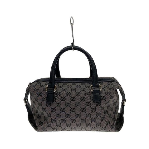 GUCCI◇グッチ/ミニボストンバッグ/272375/GGキャンバス/シルバー