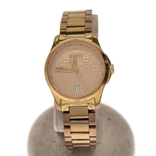 GUCCI◇クォーツ腕時計/アナログ/ステンレス/GLD/GLD/126.5 : セカンド