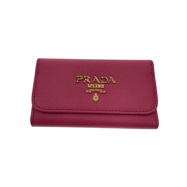 PRADA◇プラダ/キーケース/1PG222/サフィアーノ/ピンク// : セカンド