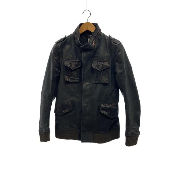 WJK◇シングルライダースジャケット/M/馬革/BLU/234 HI04 : セカンド