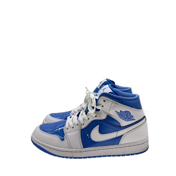 NIKE◇エア ジョーダン 1 MID SE/27cm/BLU// : セカンドストリート