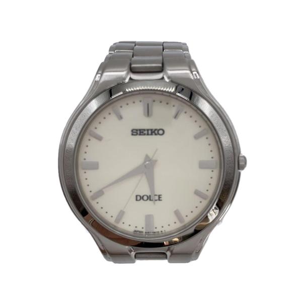 SEIKO◇DOLCE/クォーツ腕時計/アナログ/ステンレス/WHT/SLV/8J41-0A10