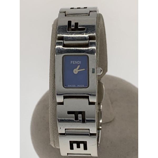 FENDI シルバー アナログ時計 FENDI◇クォーツ腕時計/アナログ/ステンレス/ブルー/シルバー/3150L/小