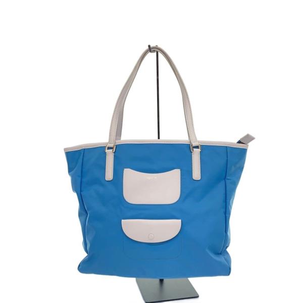 agnes b VOYAGE◇トートバッグ/ナイロン/ブルー : セカンドストリート