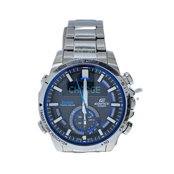 CASIO◇EDIFICE/ソーラー腕時計/デジアナ/ECB-800// : セカンド