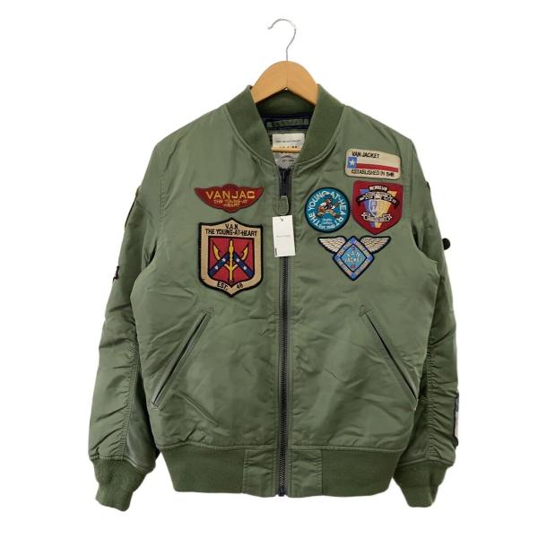 m*o様 極美品■VAN JACKET フライトジャケット　MA-1 トップガン VAN◇プレミアムMA-1/フライトジャケット/M/ナイロン/KHK/JC-10517