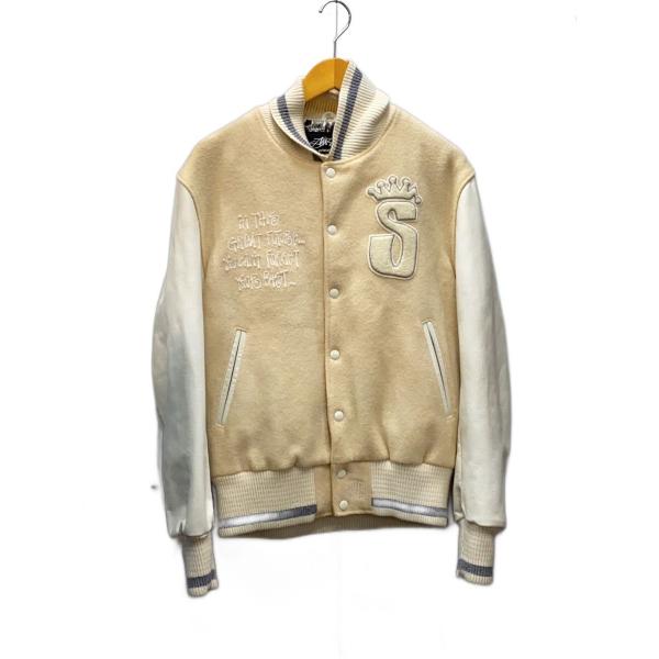 STUSSY◇25周年記念/スタジャン/M/ウール/BEG : セカンドストリート