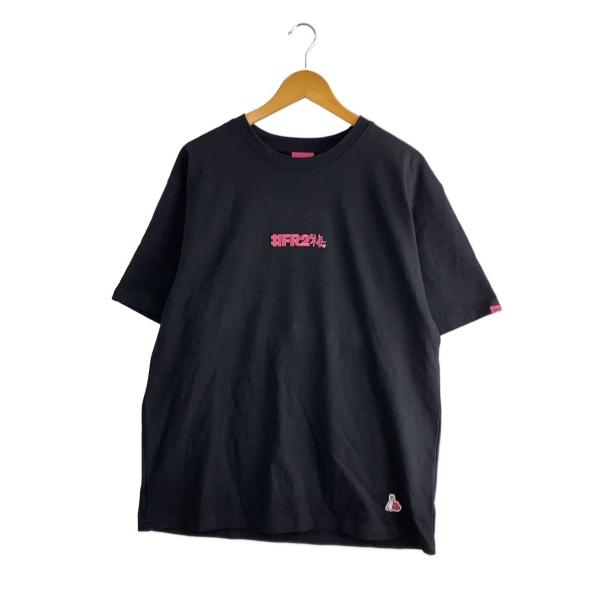 FR2◇梅/BIG刺繍兎FマークTシャツ/L/コットン/BLK// : セカンド