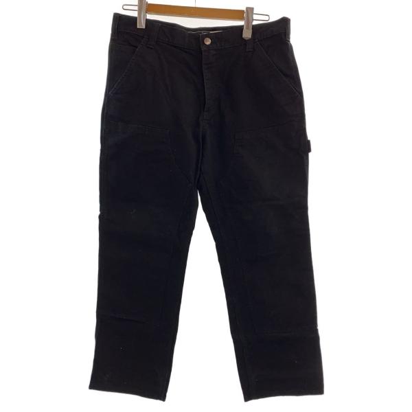 Carhartt◇ダブルニーダックパンツ/ペインターパンツ/34/コットン/BLK