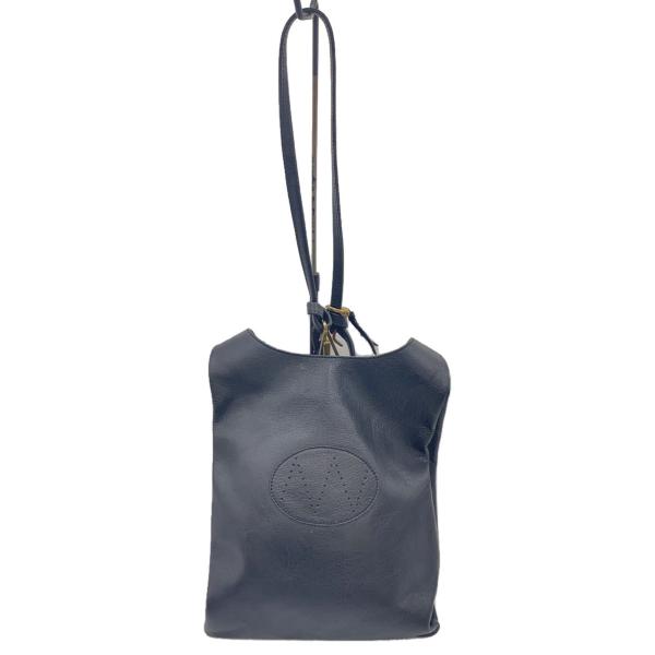 NICENESS◇ショルダーバッグ/レザー/ブラック/無地/24SS LOWE PETIT