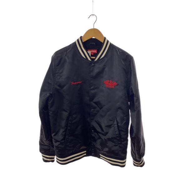 Supreme◇スタジャン/L/ポリエステル/ブラック : セカンドストリート