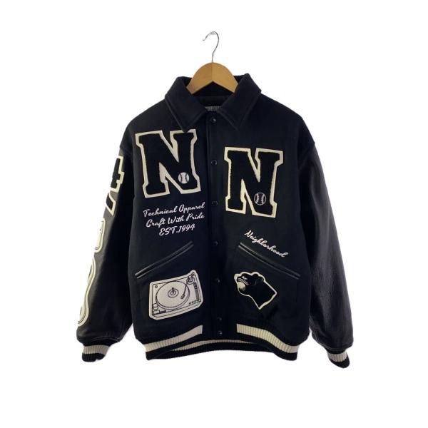 NEIGHBORHOOD◇スタジャン/M/ウール/BLK/222SZNH-JKM03// : セカンド