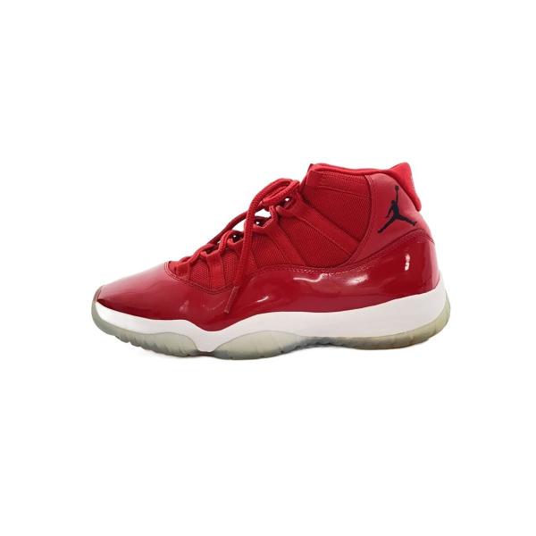 NIKE◆AIR JORDAN 11 RETRO/エアジョーダンレトロ/レッド/378037-623/27.5cm/RED