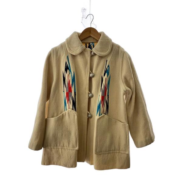 チマヨジャケット/50〜60s/バック3連/--/ウール/BEG : セカンド