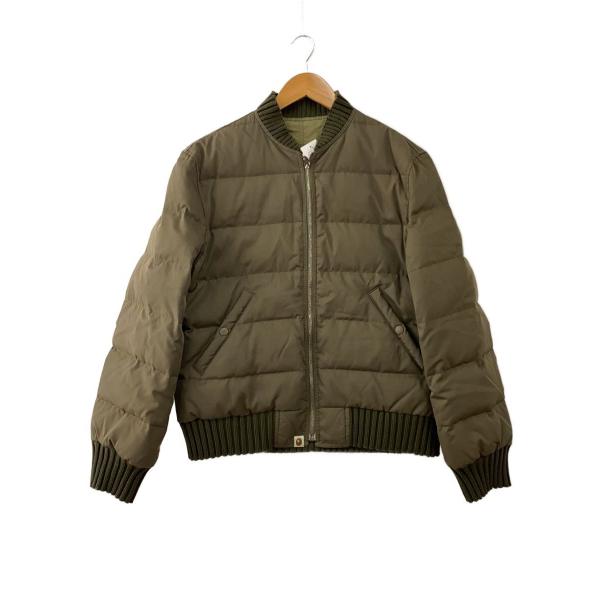 A BATHING APE◇ダウンジャケット/M/ポリエステル/KHK/MA-1/ダウン