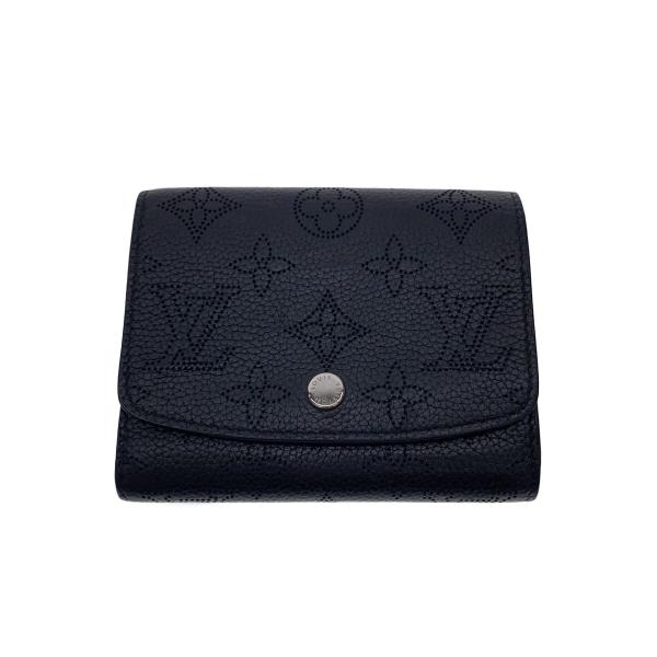 LOUIS VUITTON◇ポルトフォイユ・イリス コンパクト_マヒナ/レザー/BLK
