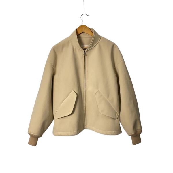 THE RERACS◇ULTRA SUEDE MA-1/ブルゾン/46/ポリエステル/BEG/22FW