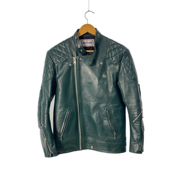 ROTAR◇ダブルライダースジャケット/S/牛革/GRN/RT1351002 : セカンド