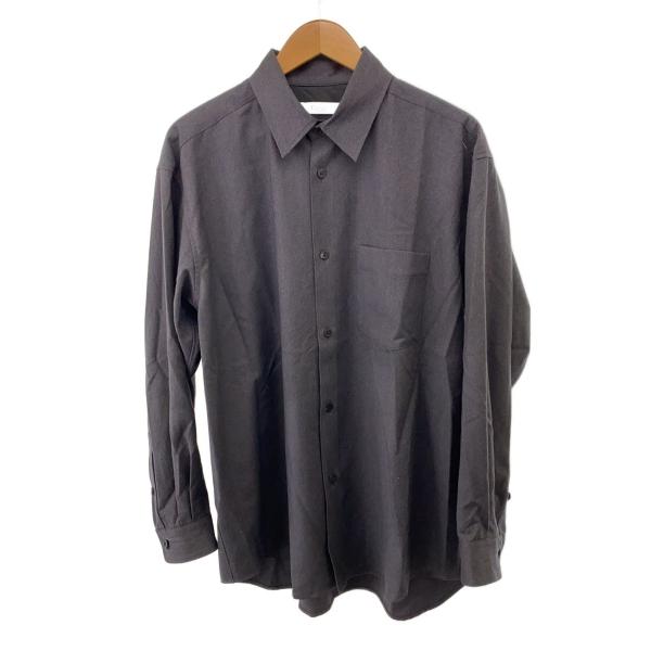 cornier さらっとしたウールのシャツ Cornier◇長袖シャツ/L/ウール/GRY/無地/20SH47 : セカンドストリート