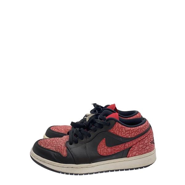 NIKE◆AIR JORDAN 1 LOW/エアジョーダン1ロー/ブラック/553558-013/27.5cm/RED//