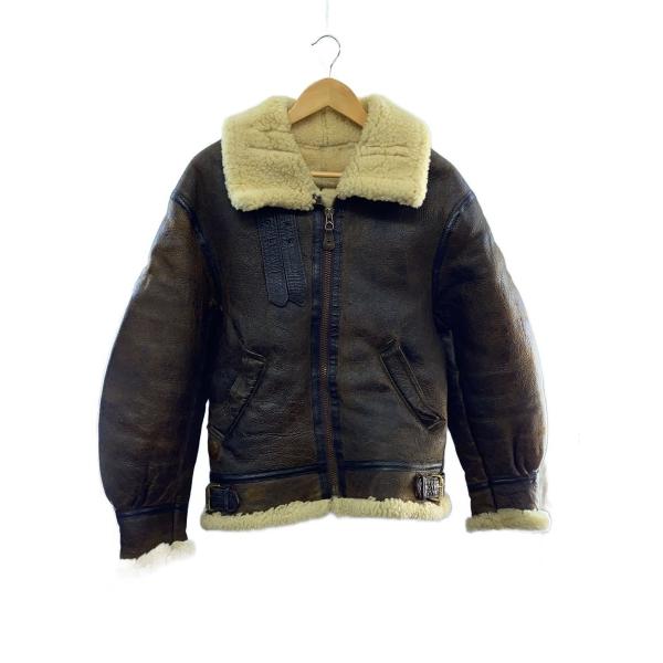 AVIREX◇B-3/ムートン/フライトジャケット/36/羊革/BRW/33H5595