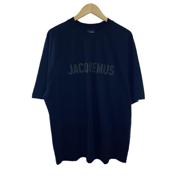JACQUEMUS / 24AW/LE TSHIRT TYPO/ロゴTシャツ/プリント/L/コットン/BLK/ JACQUEMUS◇24AW/LE TSHIRT TYPO/ロゴTシャツ/プリント/L/コットン/BLK