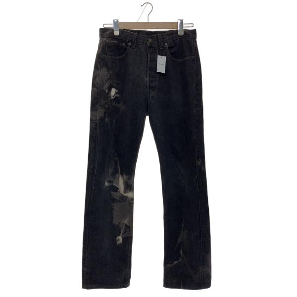 Levi's◇90s/501/MADE IN USA/先染めブラック/ブリーチ/32/裾上有/裾