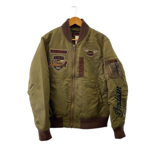 希少！INDIAN MOTORCYCLE N-2B フライト ジャケット Indian(Indian Motocycle)◇フライトジャケット/L/ナイロン/KHK