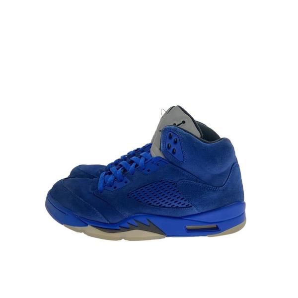 NIKE◆AIR JORDAN 5 RETRO/エアジョーダンレトロ/ブルー/136027-401/26.5cm/BLU