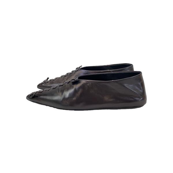 JIL SANDER◇22SS/レザーフラットパンプス/35.5/BLK/j15wz0004