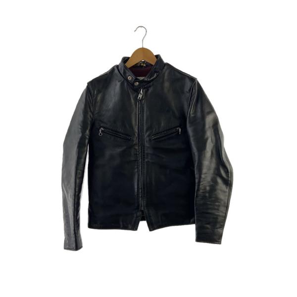Schott◇641XXH HORSEHIDE CAFE RACER/36/馬革/BLK/7417 : セカンド
