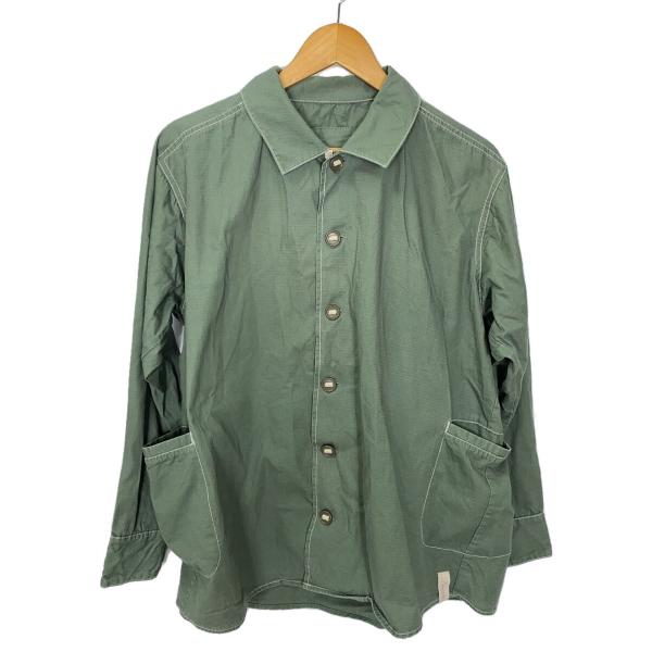 ALEXANDER LEE CHANG◇長袖シャツ/3/コットン/KHK/AC-021903