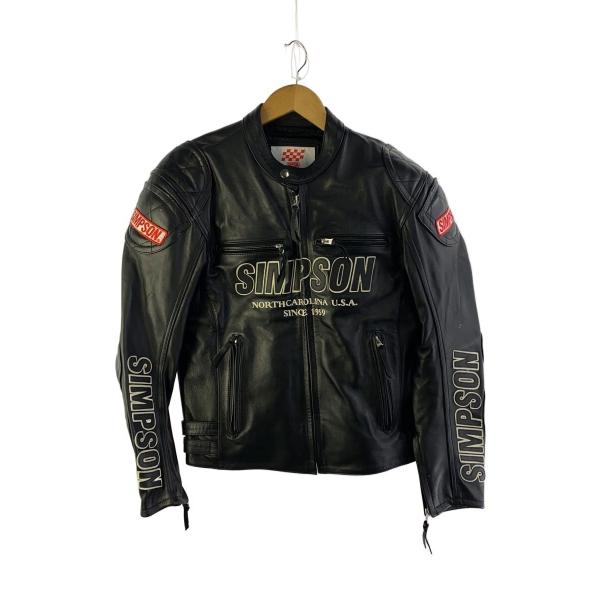 SIMPSON◇レザージャケット・ブルゾン/LL/牛革/BLK : セカンド