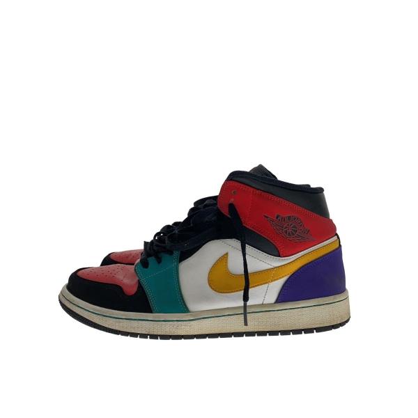 NIKE◆AIR JORDAN 1 MID/エアジョーダンミッド/マルチカラー/554724-125/27.5cm/マルチカ