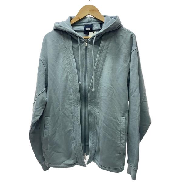 KITH◇ジップパーカー/L/コットン/BLU/無地/22-070-060-0011-2-0