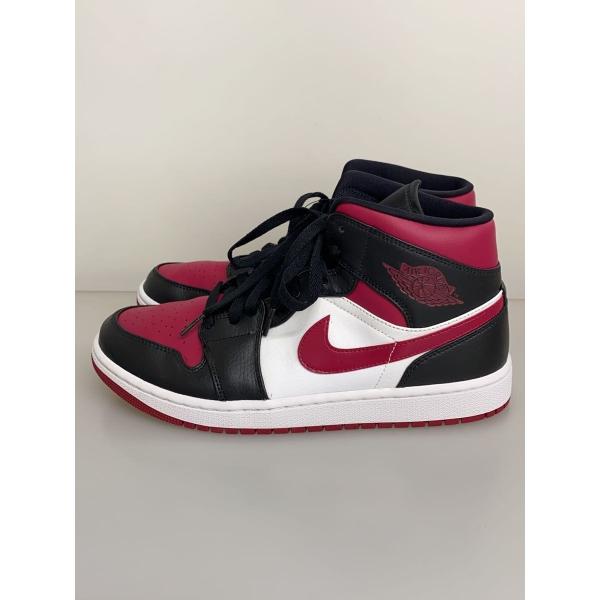 NIKE◆ハイカットスニーカー/28cm/BLK/554724-066/JORDAN 1 MID BLACK NOBLE RED//