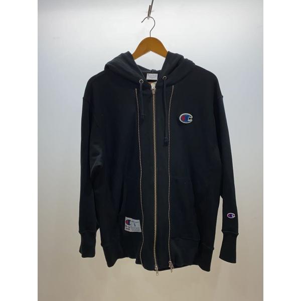 UNDERCOVER◇×Champion/ジップパーカー/S/コットン/BLK/C8-B107