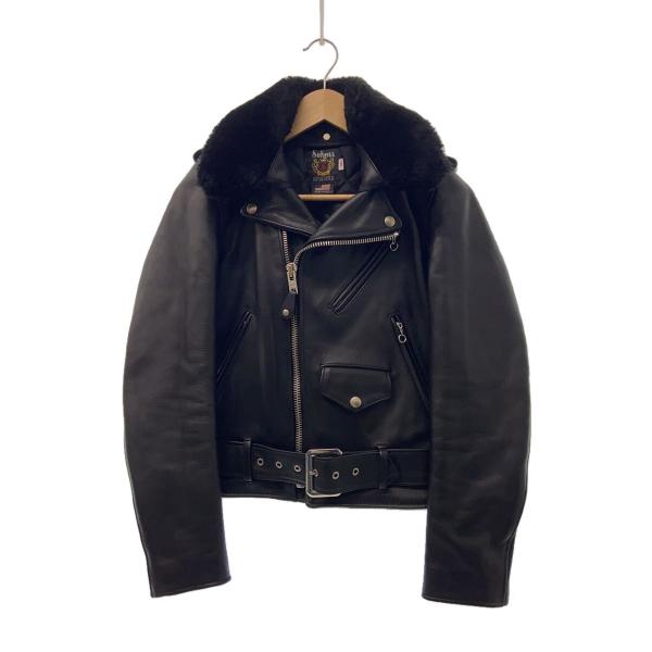 Schott◇ワンスター/ダブルライダースジャケット/32/牛革/BLK/7007