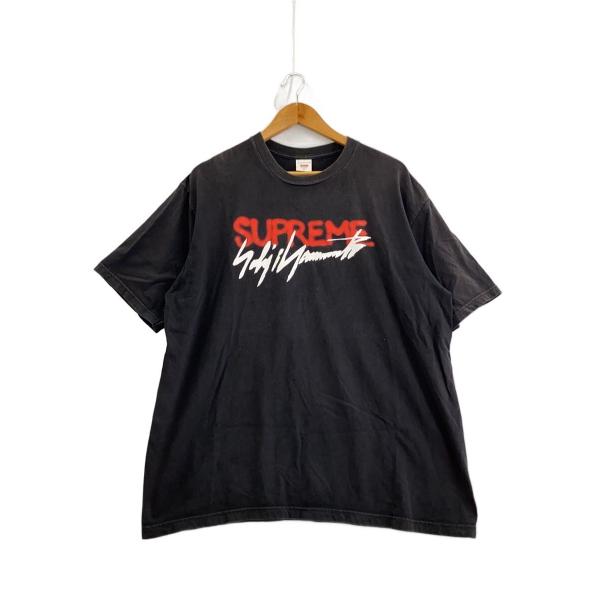 Supreme◇色褪せ有/20FW/Yohji Yamamoto Logo Tee/Tシャツ/XL/コットン