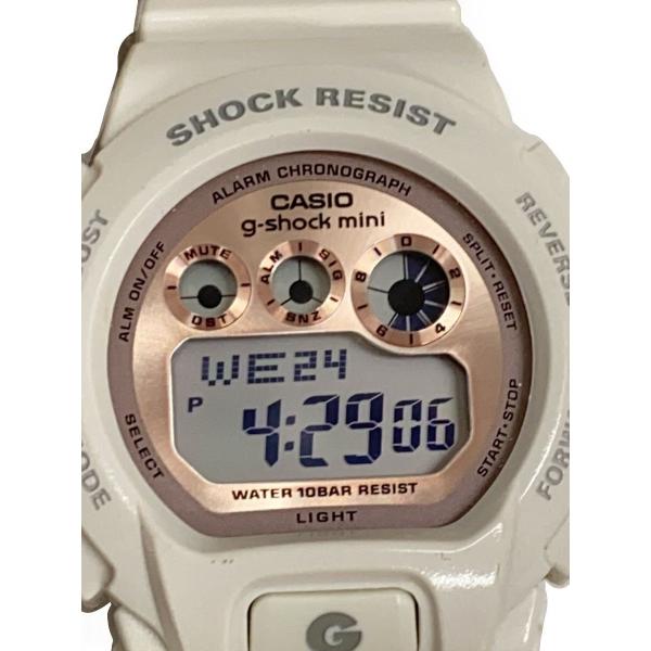 CASIO◇G-SHOCK mini/クォーツ腕時計/デジタル/ラバー/PNK/WHT/GMN-691
